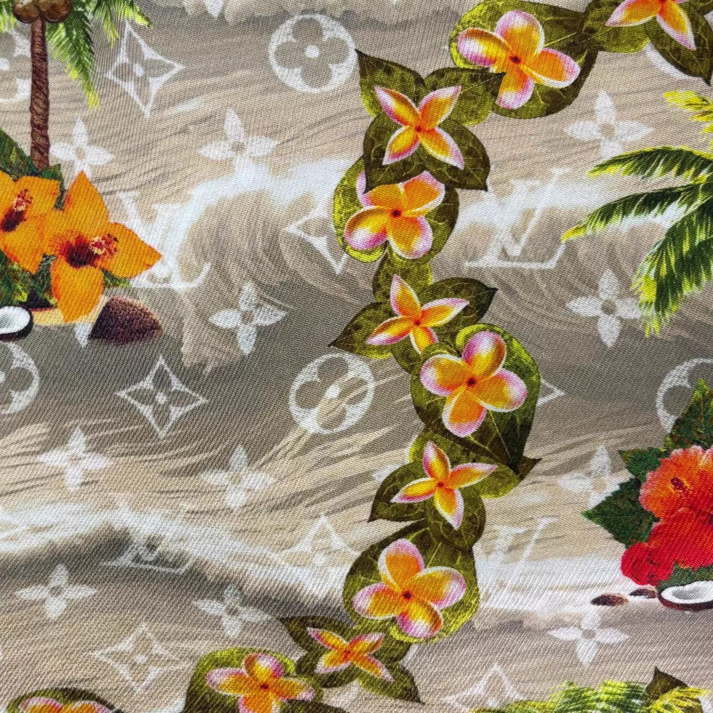 Louis Vuitton LOUIS VUITTON New Floral Palm Tree Silk Shorts 46 Size US 30 / EU 46 - 7 Thumbnail