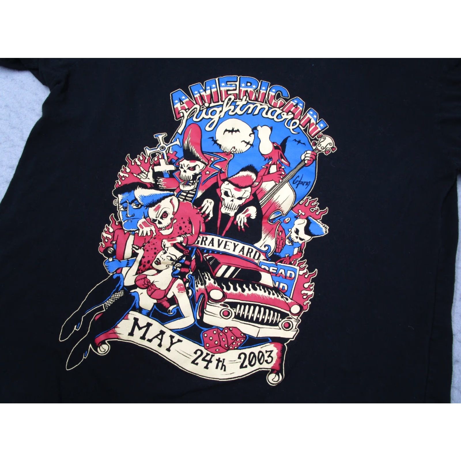 Vintage VINTAGE Funeral Shirt Mens M Black Double-Sided AMERICAN NIGHTMARE 2003 Band Tee, 100% Cotton, Short Sleeve, Crew Neck Size US M / EU 48-50 / 2 - 2 Thumbnail