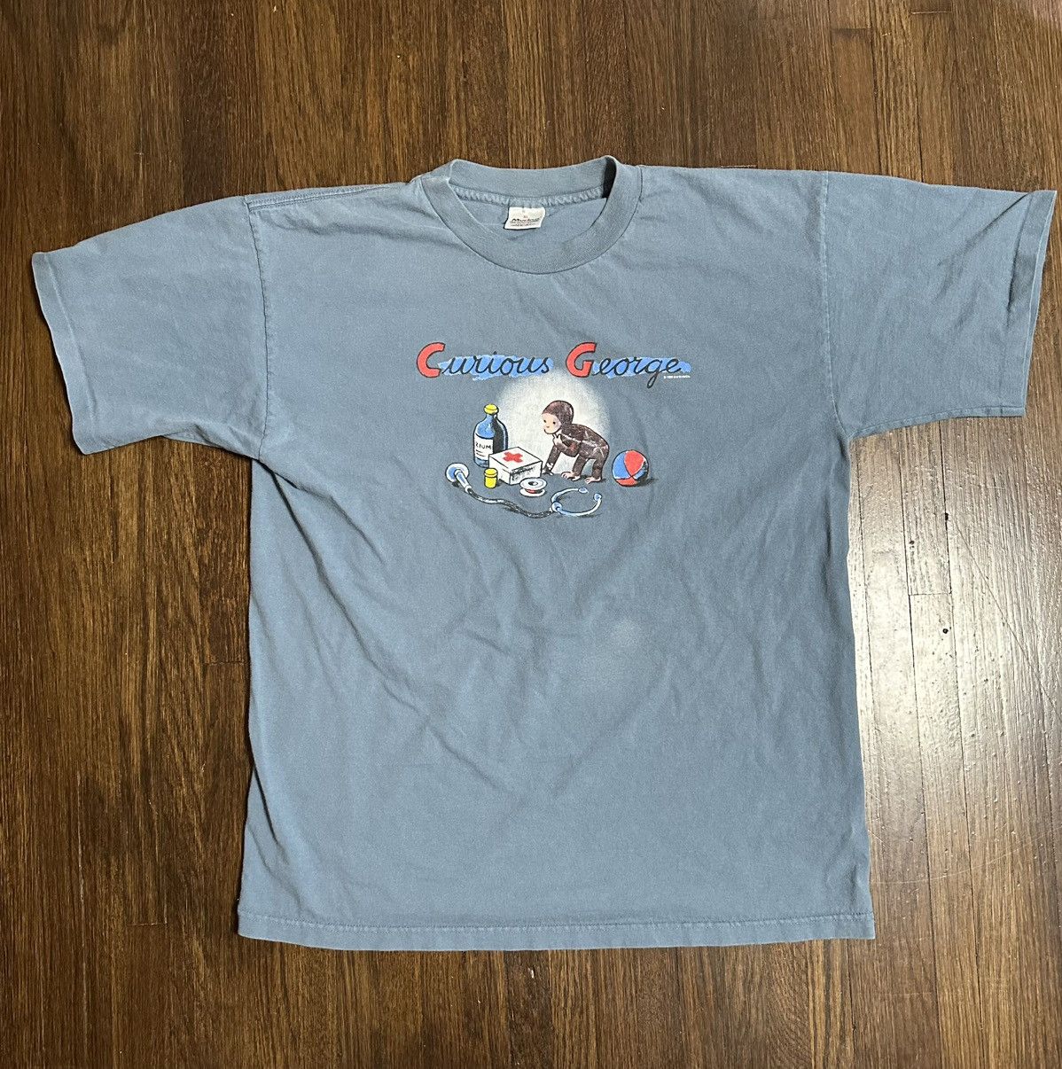 Vintage Vintage Curious George T-Shirt Size US XL / EU 56 / 4 - 1 Thumbnail