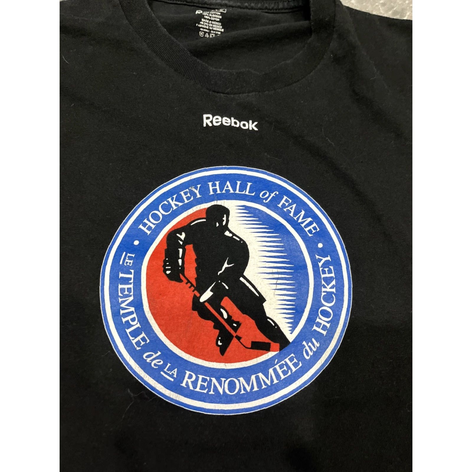 Reebok Reebok Hockey Hall Of Fame Shirt Mens XL Black Cotton Crew Neck Short Sleeves Size US XL / EU 56 / 4 - 2 Thumbnail