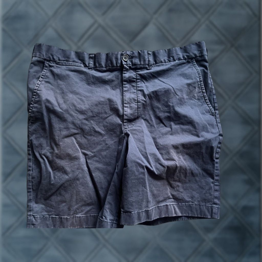 Tommy Hilfiger Tommy Hilfiger Navy Blue Flat Front Logo Print Chino Shorts Mens 42T Size US 42 / EU 58 - 1 Thumbnail