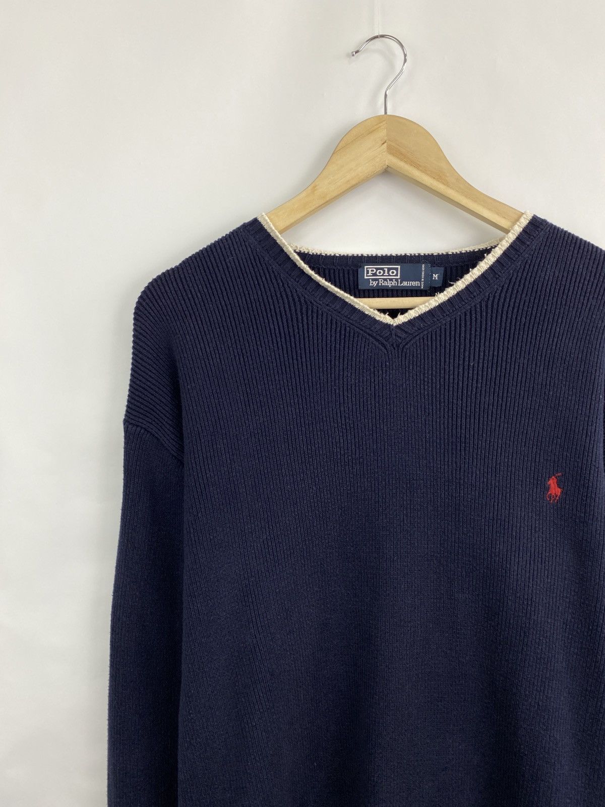 Polo Ralph Lauren 🇺🇸 Vintage 90s Ralph Lauren Knitted Sweater Rare Retro Aran Size US L / EU 52-54 / 3 - 2 Thumbnail