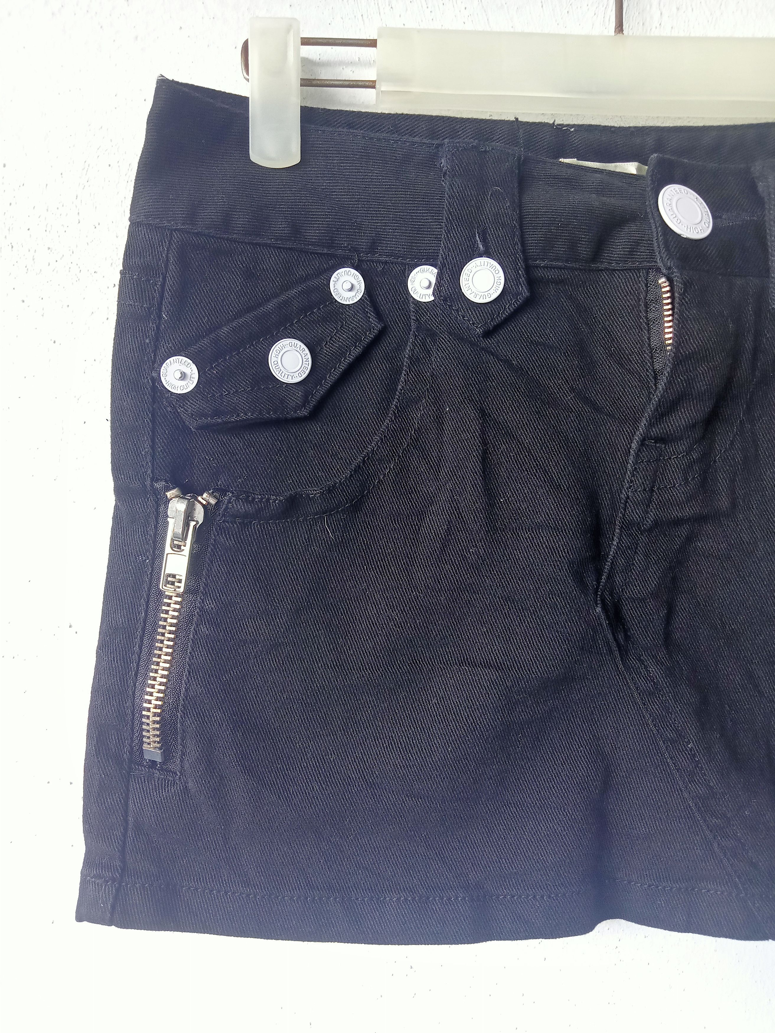 Japanese Brand Japanese Super Black Sidezipper Mini Skirt size 28 Size 28" / US 6 / IT 42 - 3 Thumbnail