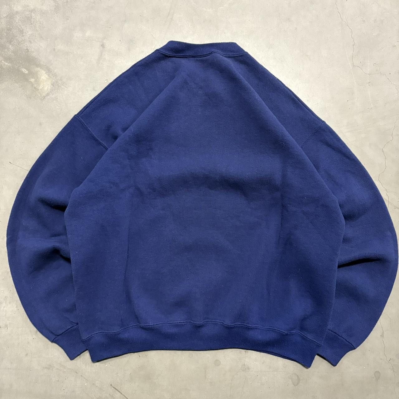 Vintage Crazy Vintage Y2K/2000s Blank Heavyweight Lee Navy Blue Crewneck Sweatshirt! Size US L / EU 52-54 / 3 - 2 Thumbnail