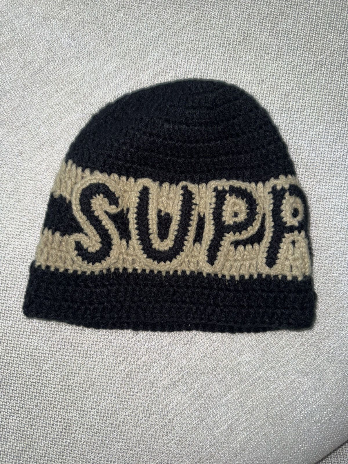 Supreme Supreme Crochet Beanie Black | Grailed