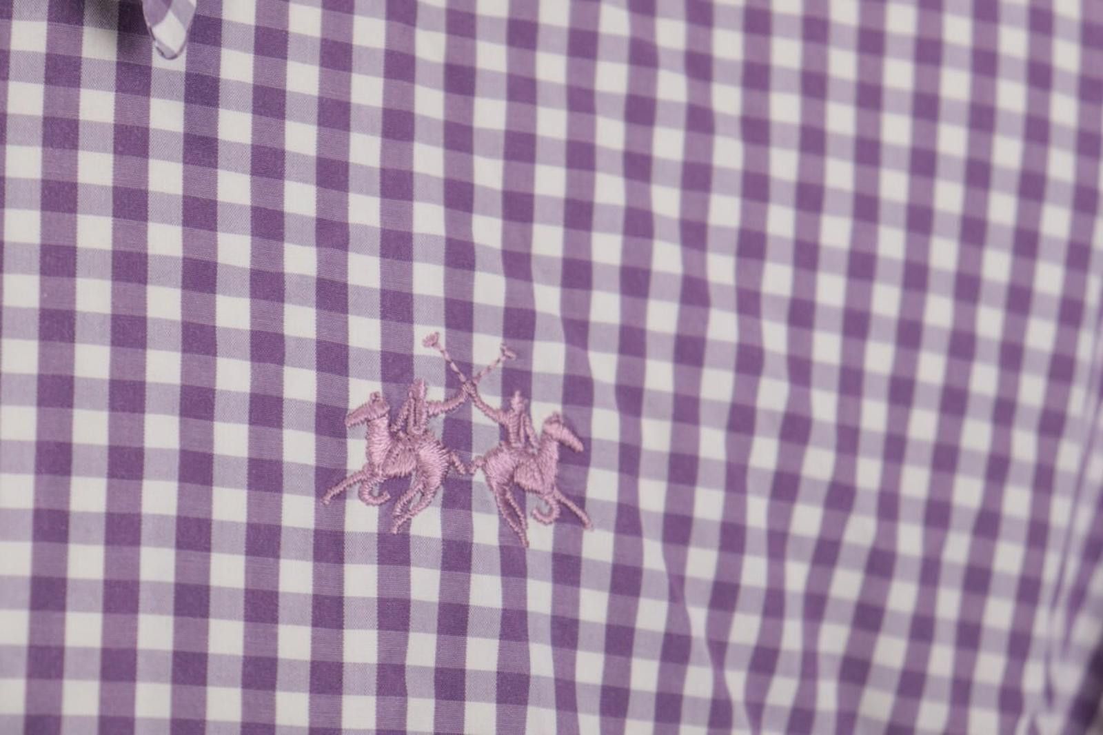 La Martina La Marina Buenos Aires Purple Check Shirt Size 3XL Size US XXL / EU 58 / 5 - 5 Thumbnail