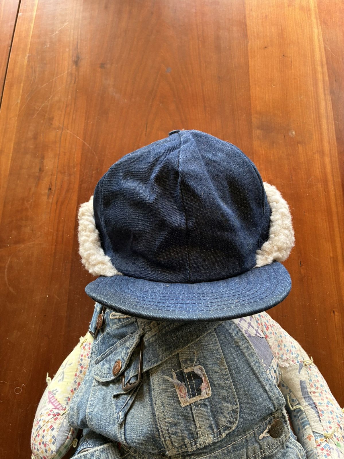 Vintage Vintage 1970’s sherpa lined denim trucker hat Size ONE SIZE - 1 Thumbnail