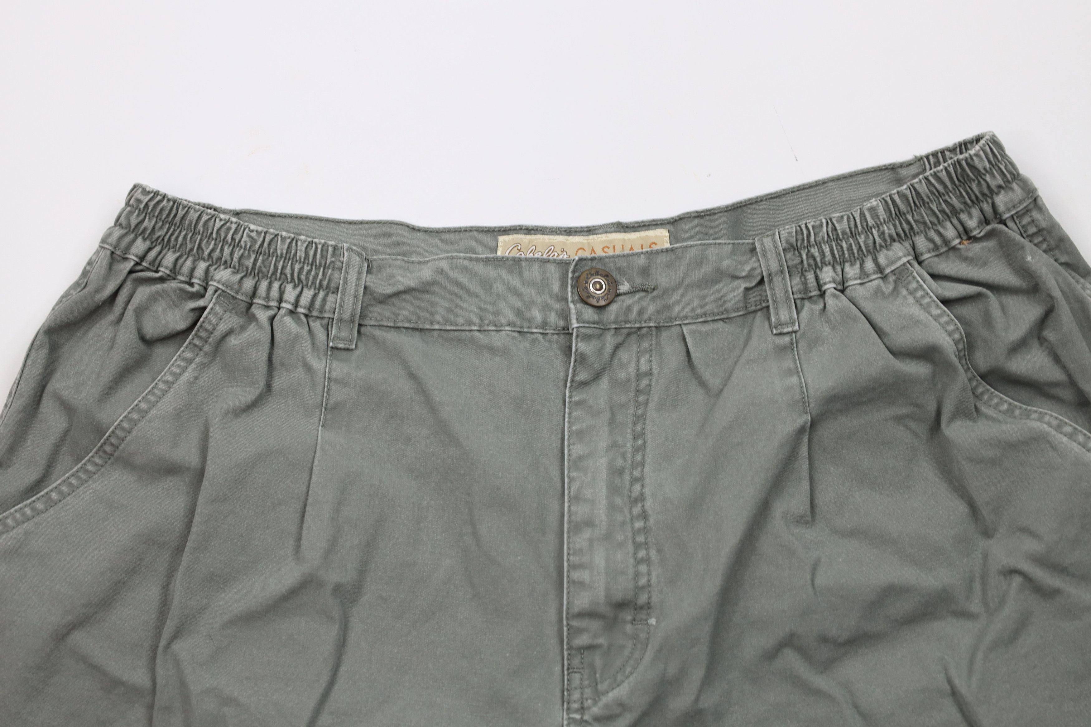 Cabelas Vintage Cabelas Above Knee Hiking Trekking Shorts Green Size US 36 / EU 52 - 2 Thumbnail