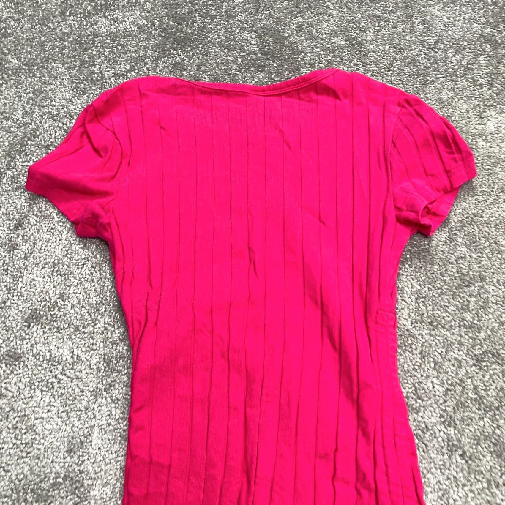 Shein Shein Ruched Ribbed Knit Bodycon Long Dress Womens Small Pink Casual Stretch Size S / US 4 / IT 40 - 4 Thumbnail
