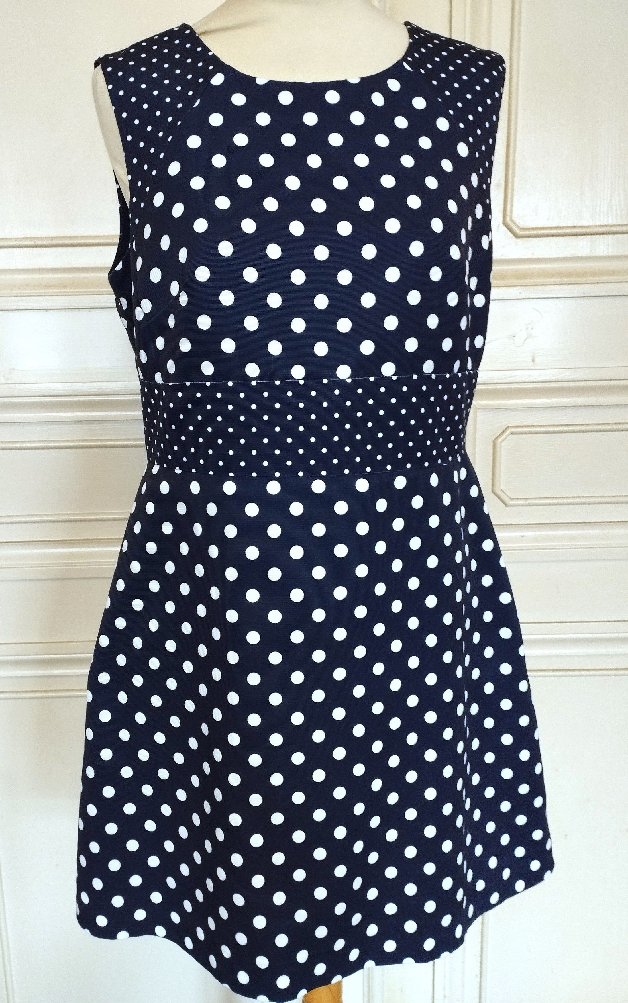 Designer René Derhy Robe Preppy Dotties T M Size M / US 6-8 / IT 42-44 - 2 Thumbnail