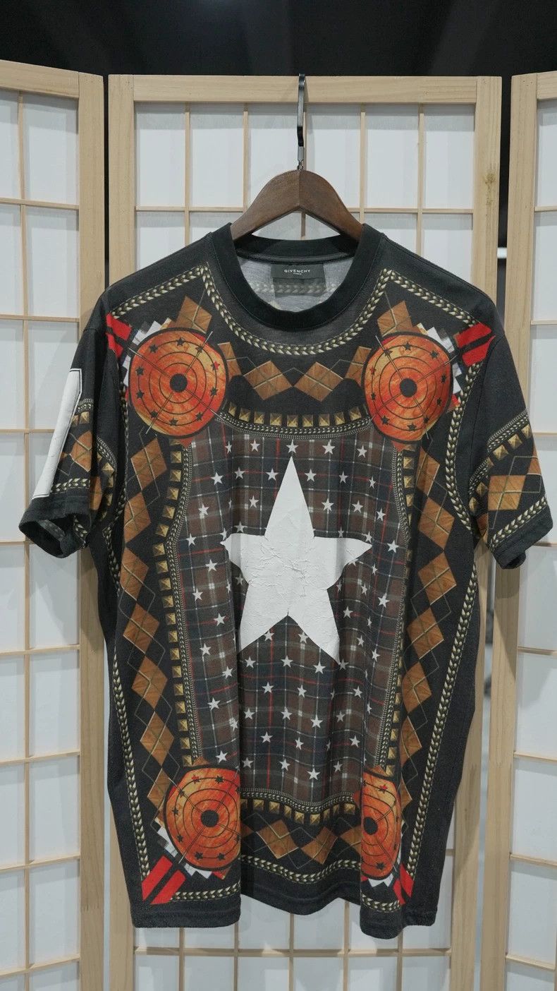 Givenchy Givenchy Checkerboard Star Target Short Sleeve T-Shirt X Size US XS / EU 42 / 0 - 1 Thumbnail