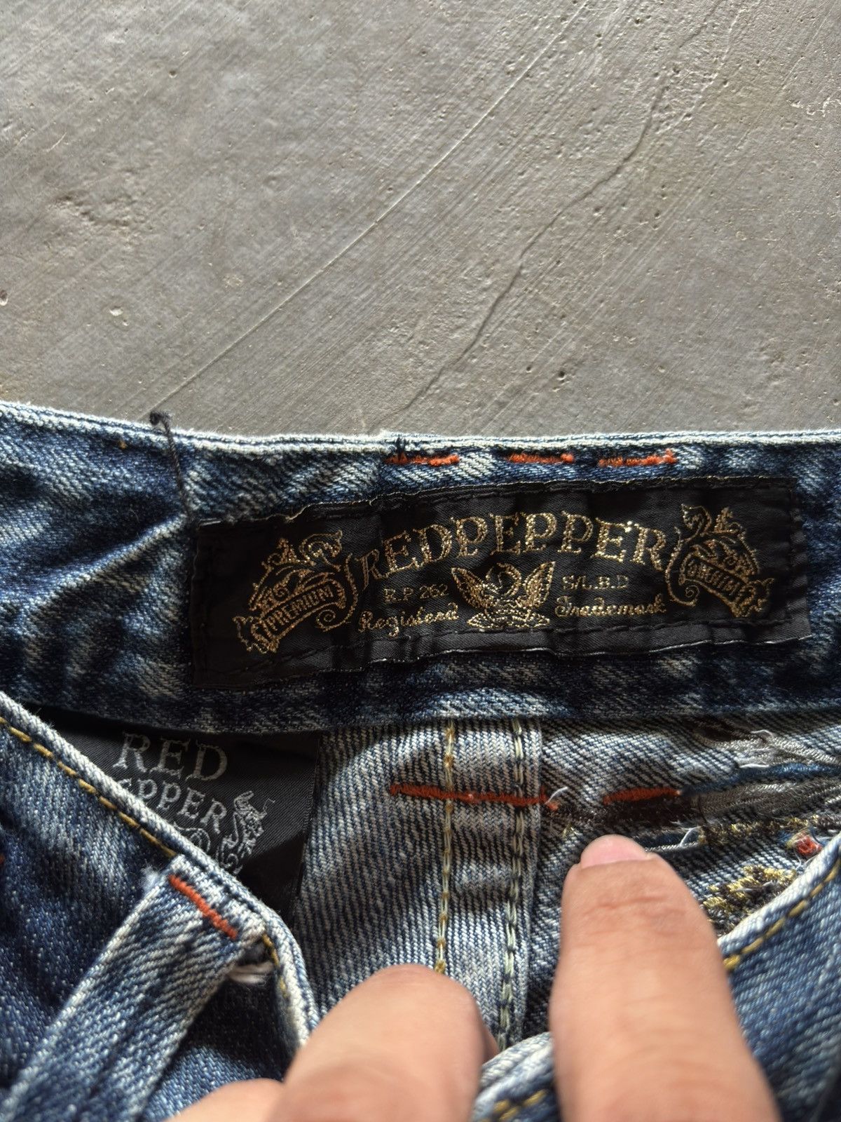 If Six Was Nine RED PEPPER super flare japanese denim washed low rise punk Size US 30 / EU 46 - 5 Thumbnail