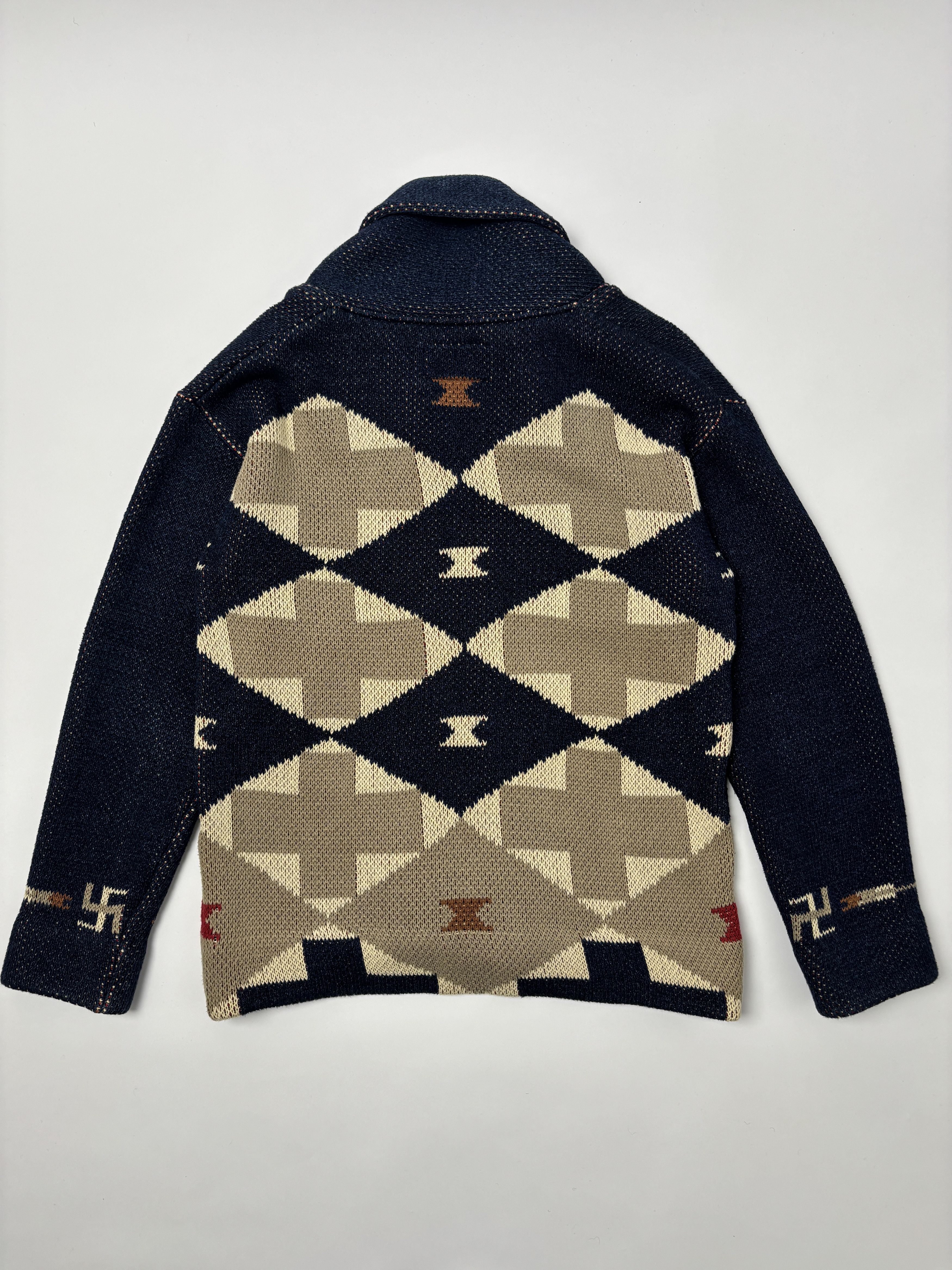 Japanese Brand Good Ol’ Shawl Collar Cardigan Southwestern Made in Japan Size US M / EU 48-50 / 2 - 8 Thumbnail