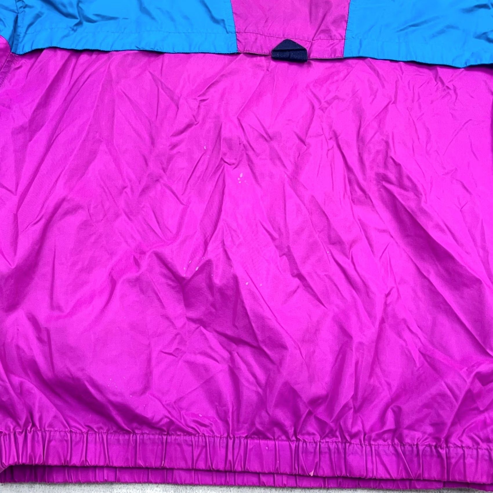 Pinko Columbia Windbreaker Jacket Women XL Pink Teal Pullover Zip VTG Colorblock Regular 80s 90s Outdoor Sports Hoodie? Size XL / US 12-14 / IT 48-50 - 7 Thumbnail