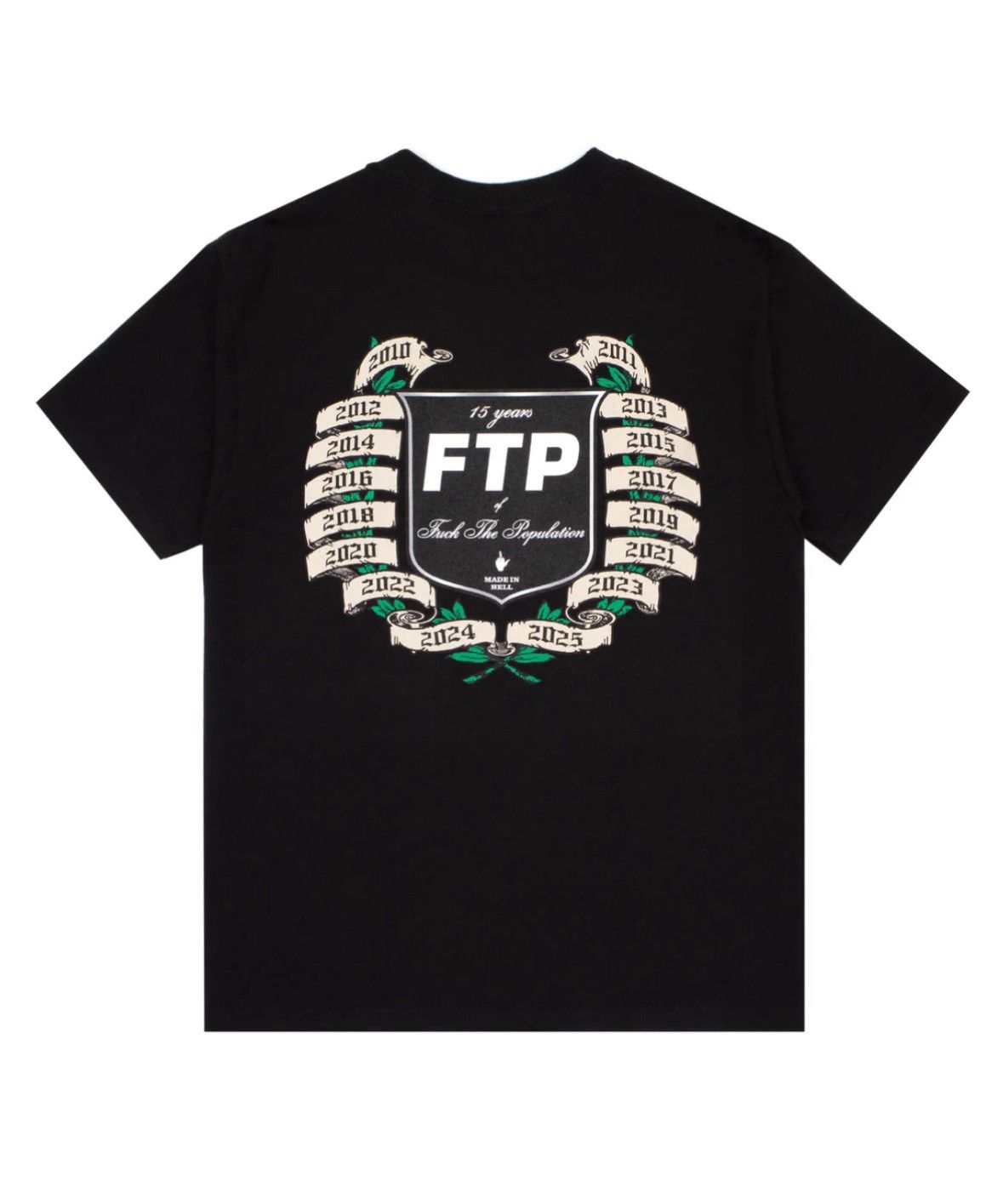 Fuck The Population FTP 15 Year Anniversary Tee Black L Size US L / EU 52-54 / 3 - 2 Thumbnail