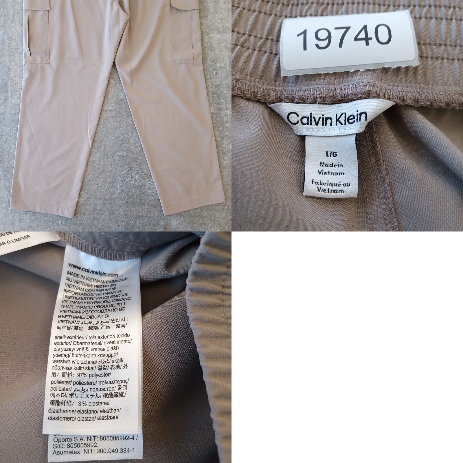 Calvin Klein Calvin Klein Pants Womens Large Gray Pull On Cargo Pockets 36x28 High Rise Size 36" / US 14 / IT 50 - 8 Thumbnail