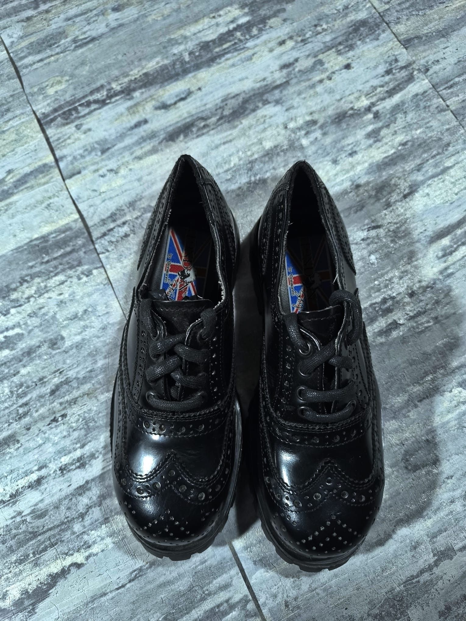 Seditionaries brogue chunky leather shoes punk Size US 7 / IT 37 - 2 Thumbnail