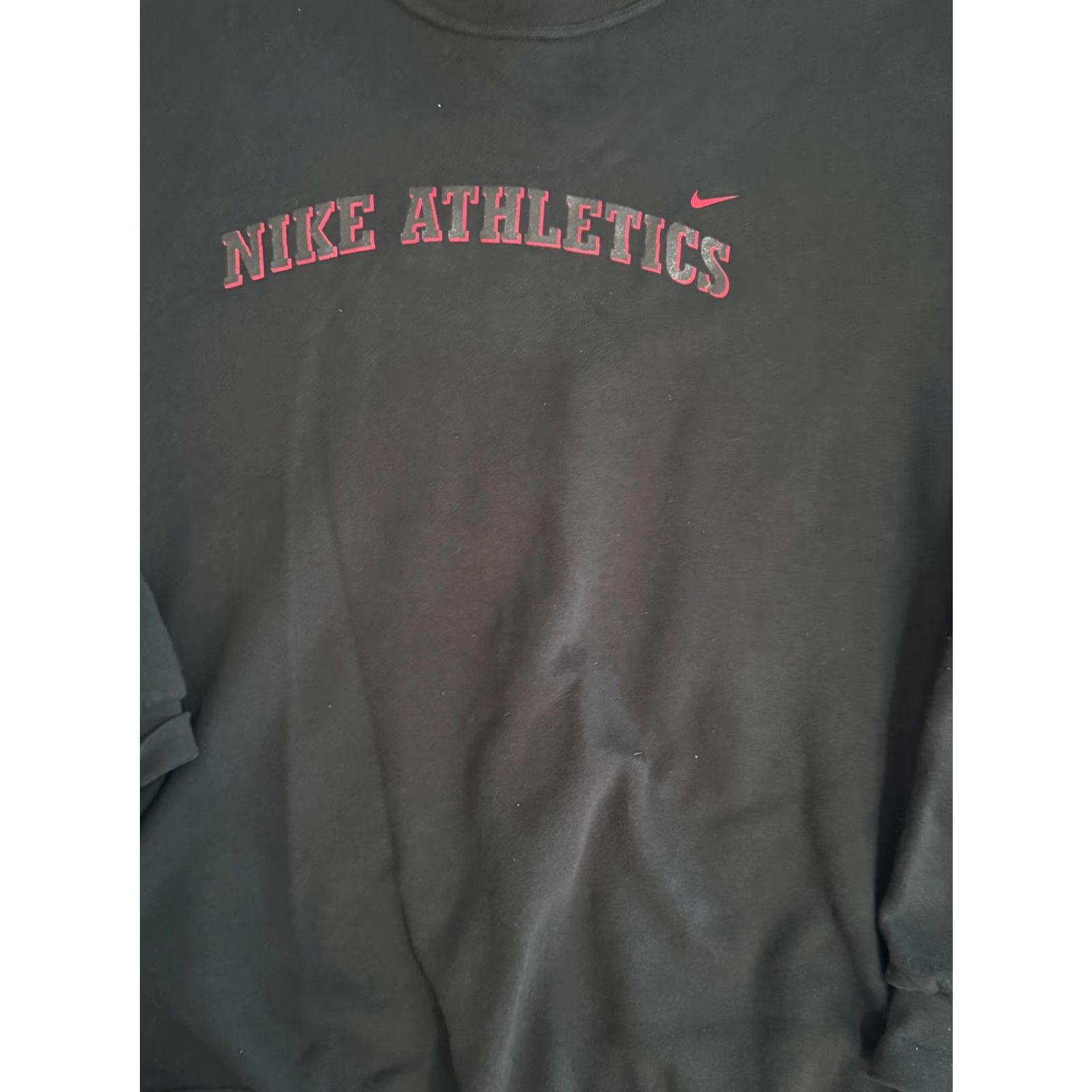 Nike VINTAGE Nike Sweatshirt Crewneck Mini Swoosh Black 2XL Men 90s Pullover Size US XXL / EU 58 / 5 - 2 Thumbnail