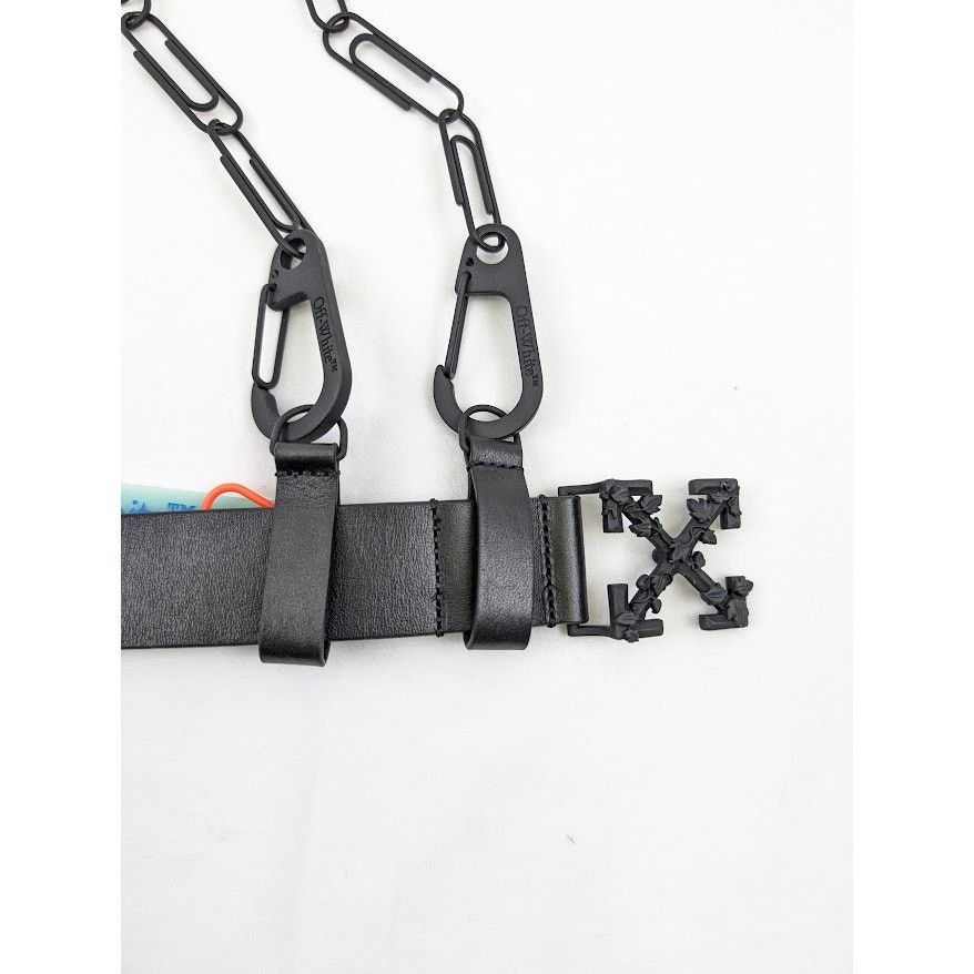 Off-White o1rshd1 Size: L/XL / Leather Belt with Chain in Black Size ONE SIZE - 10 Thumbnail
