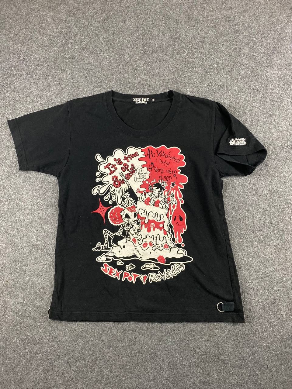 image of Avant Garde x Revenge Sex Pot Revenge Bondage Design Tee Nice Design in Black, Men's (Size Medium)