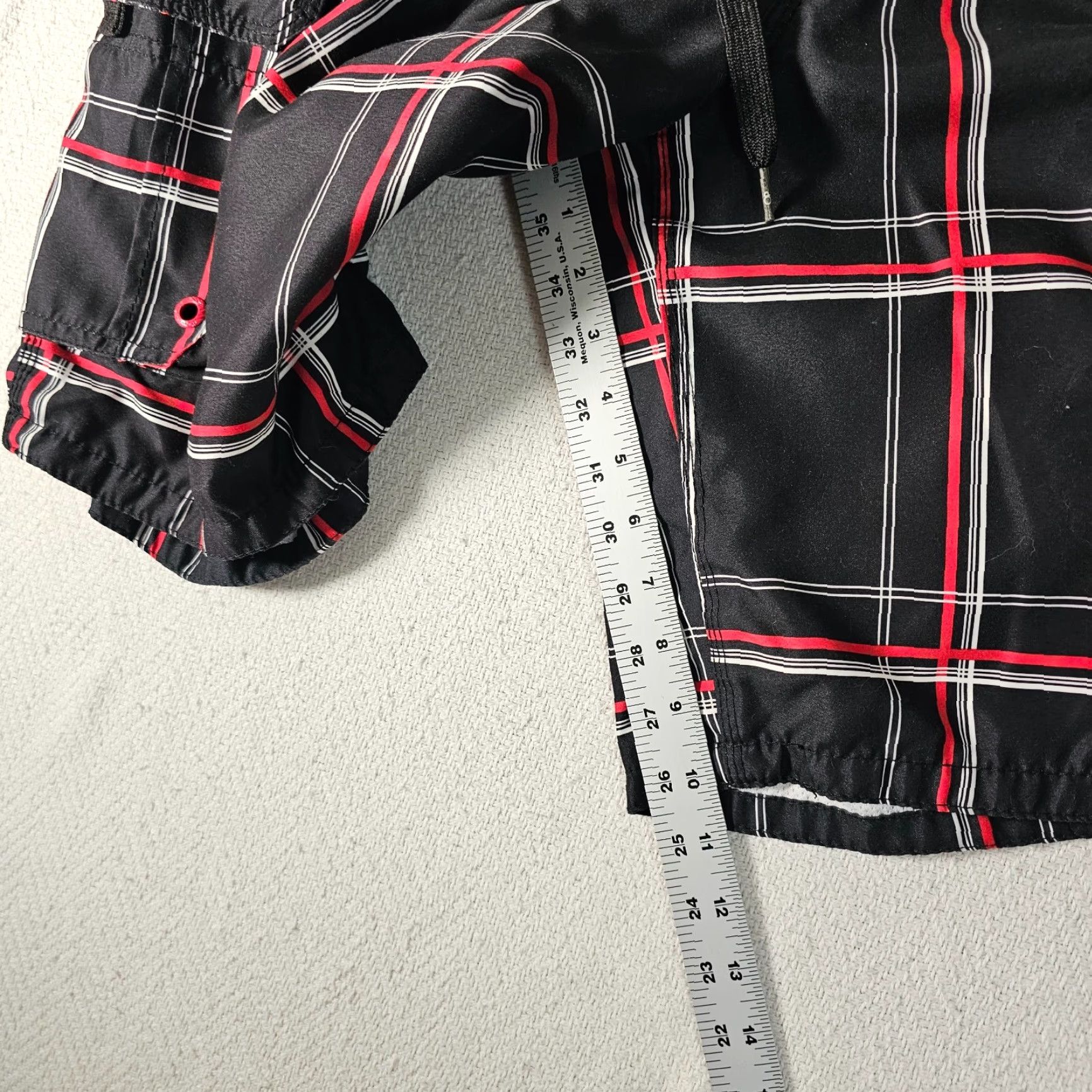 Ocean Pacific OP Ocean Pacific Swim Trunks Board Shorts Men's Black Plaid Size L 36-38 Size US 33 - 7 Thumbnail