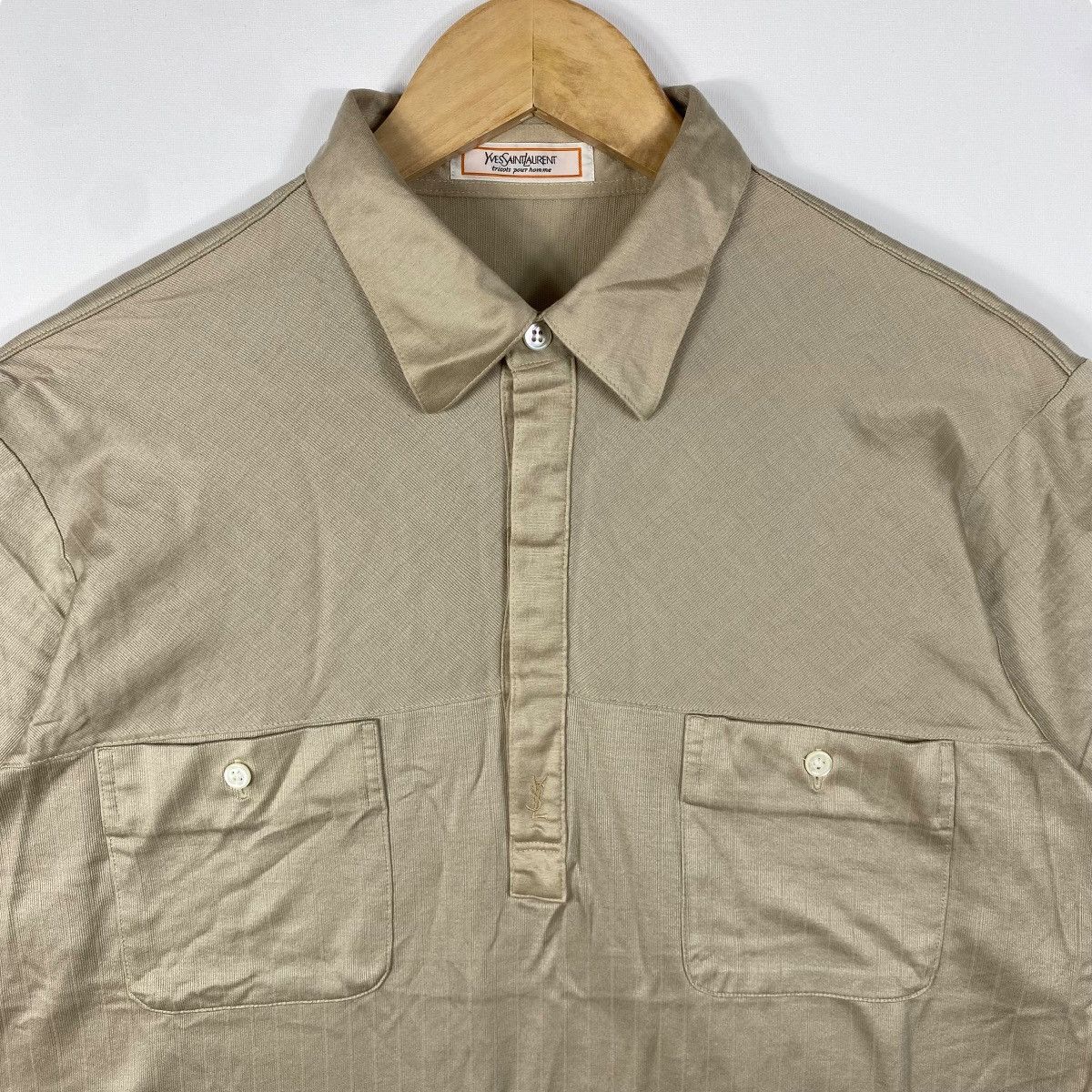 Vintage × Yves Saint Laurent Vintage YVES SAINT LAURENT Tricots Pour Homme Polo Shirt Size US L / EU 52-54 / 3 - 2 Thumbnail