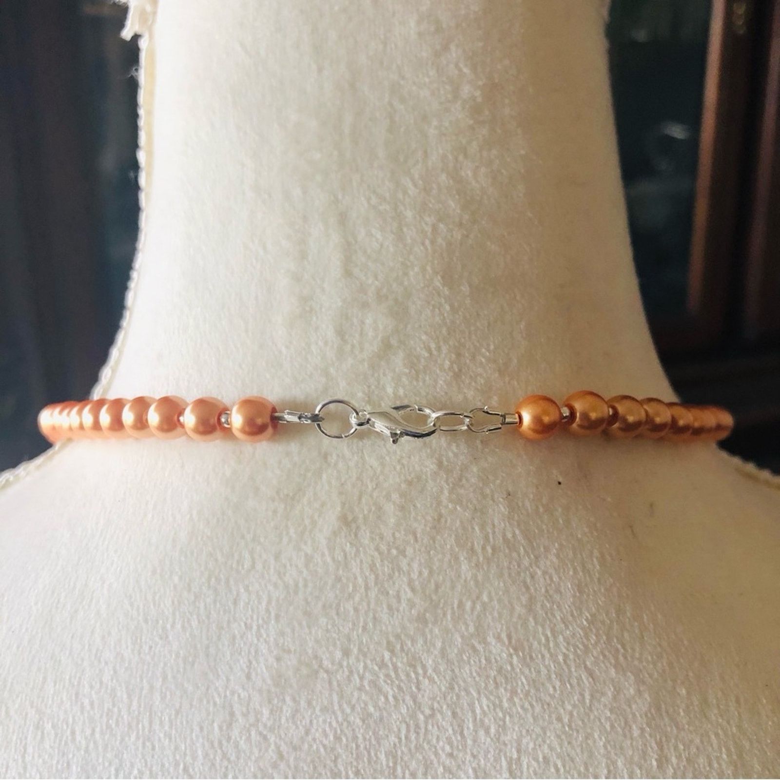 Handmade Handcrafted repurpose amber rivoli halo Pearl necklace Size ONE SIZE - 7 Thumbnail