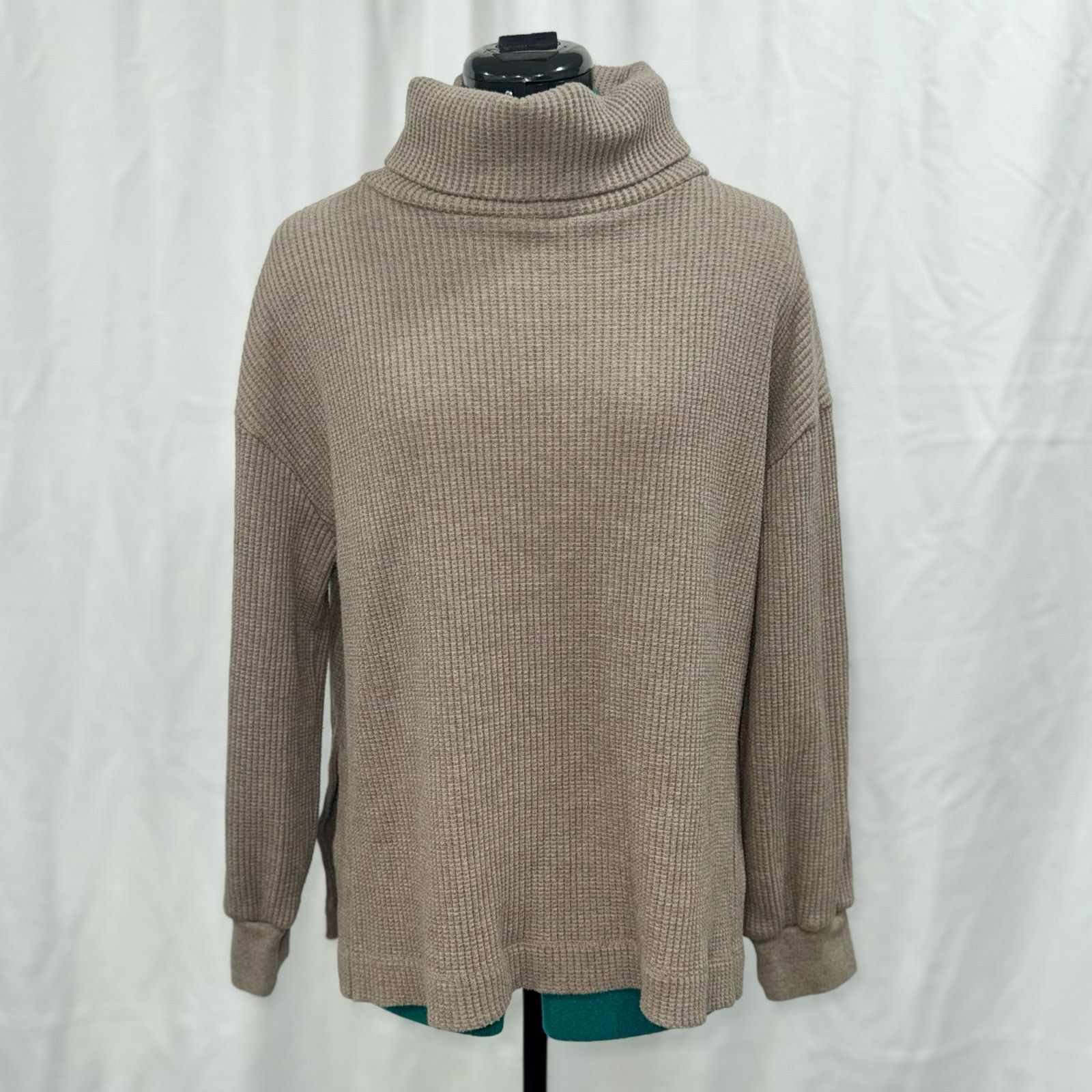 Gap Gap Brown Waffle-Knit Turtleneck Sweater | Sz S Size S / US 4 / IT 40 - 2 Thumbnail