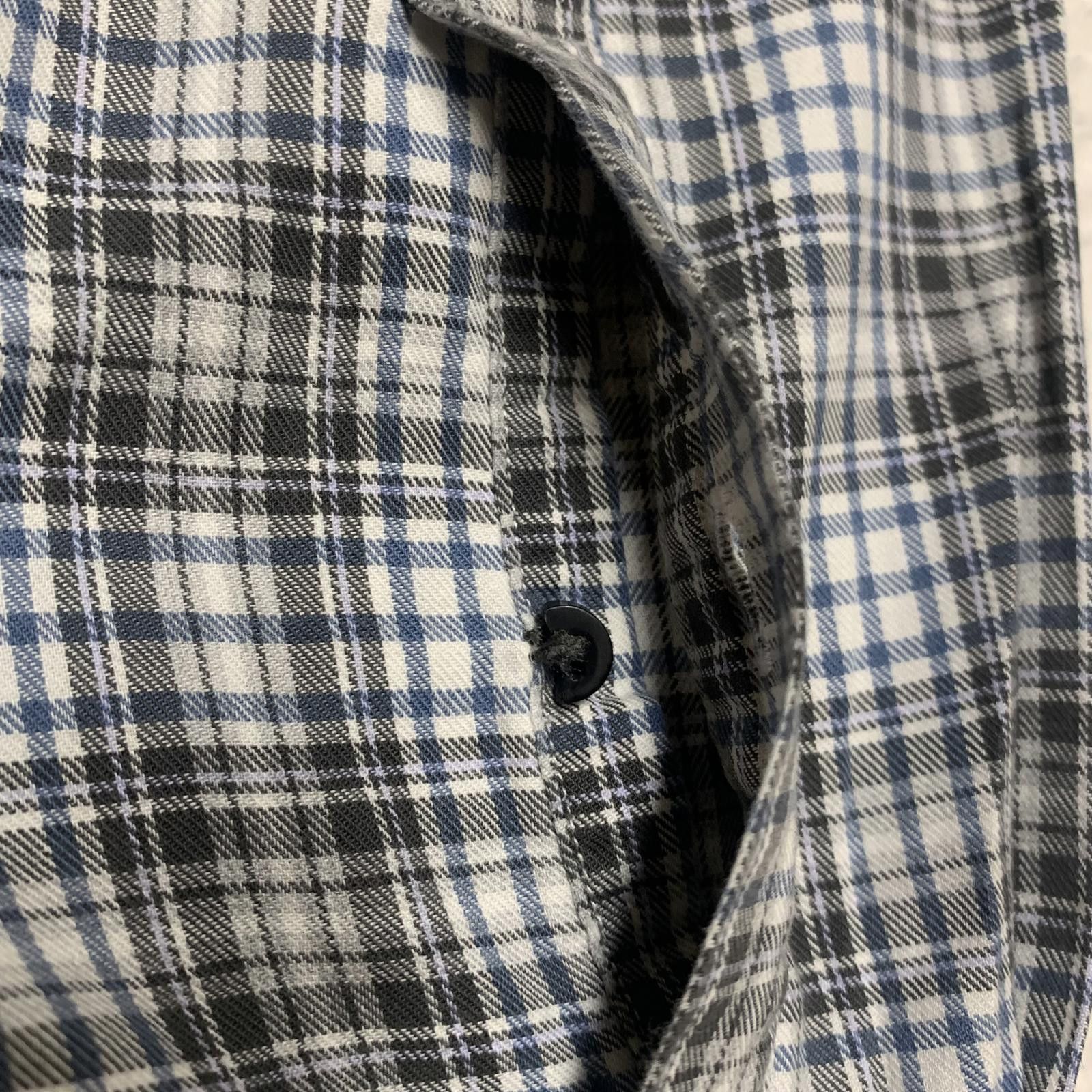 Other Maker Company Mens Large Black Gray Classic Plaid Shirt Size 42R - 2 Thumbnail