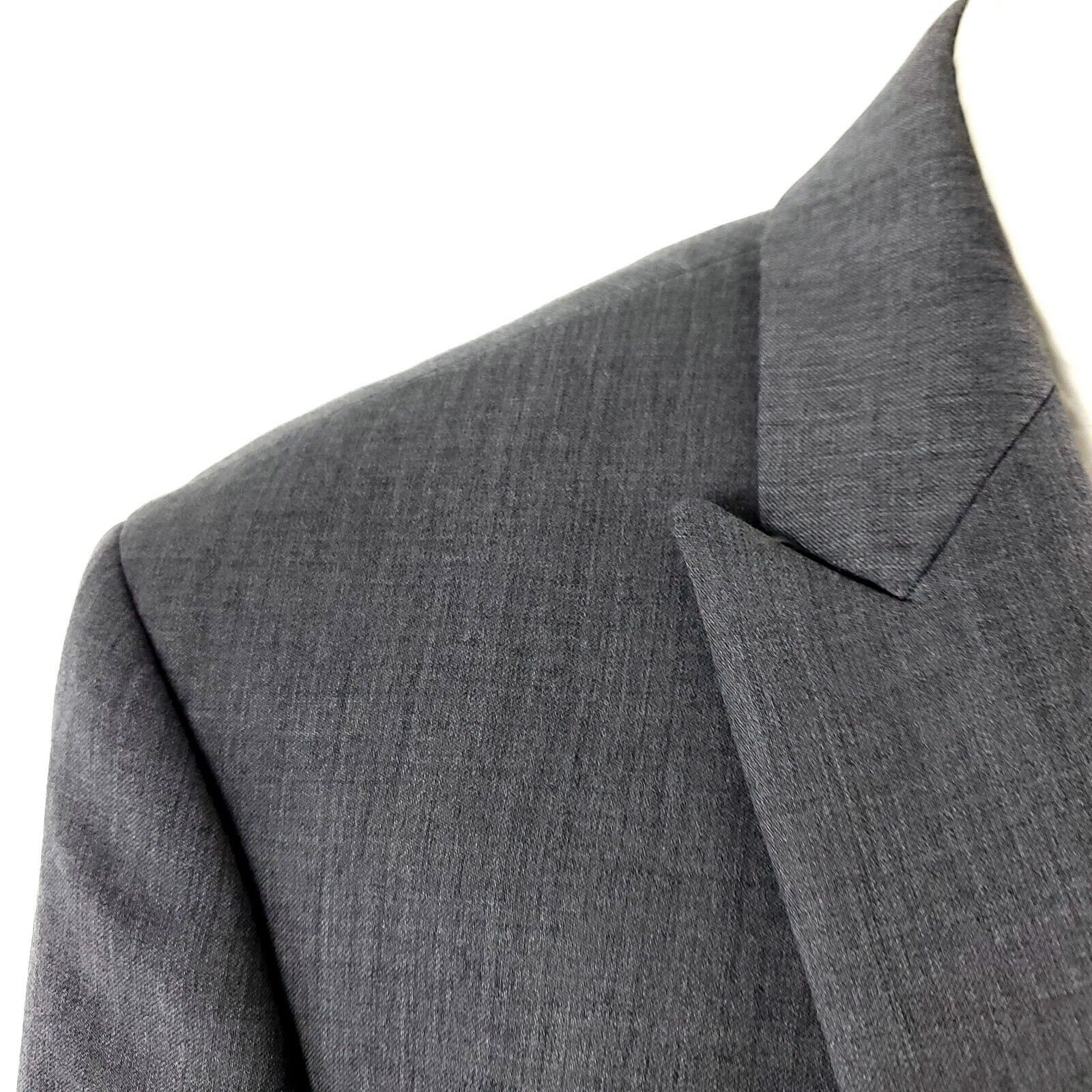 Calvin Klein Calvin Klein Wool 2 Button Blazer 40R Gray Peak Lapel Tagged Size 40R - 2 Thumbnail