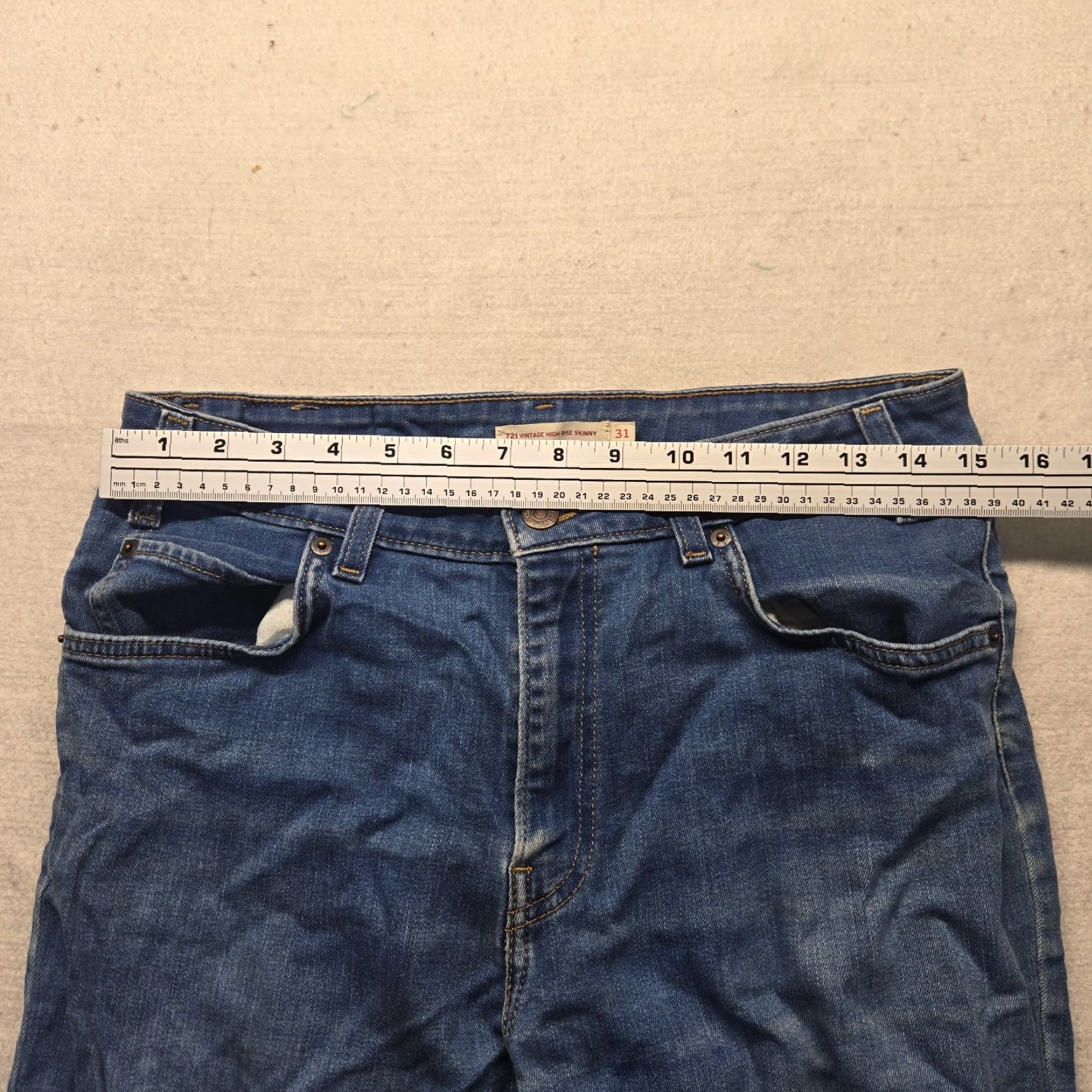 Levi's Levi's Jeans 731 Orange Tag Blue Denim High Rise Skinny Stretch Women's 31 Pants Jeans 90s Vintage No Size 24" / US 00 / IT 34 - 3 Thumbnail
