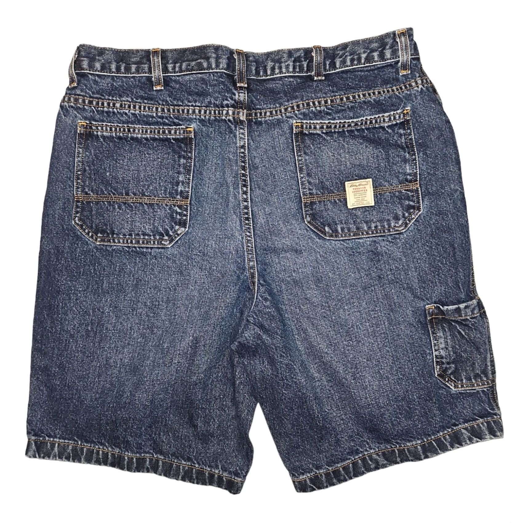 Eddie Bauer VINTAGE Eddie Bauer Jeans Cargo Shorts Men 40 Blue Denim Casual Outdoors Hiking 90s Nature Outdoor Mens) Size US 40 / EU 56 - 7 Thumbnail