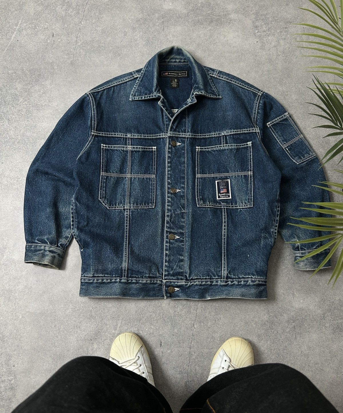 Brooklyn Xpress Vintage Brooklyn Xpress Rap denim jacket mens 90s Size US S / EU 44-46 / 1 - 1 Thumbnail