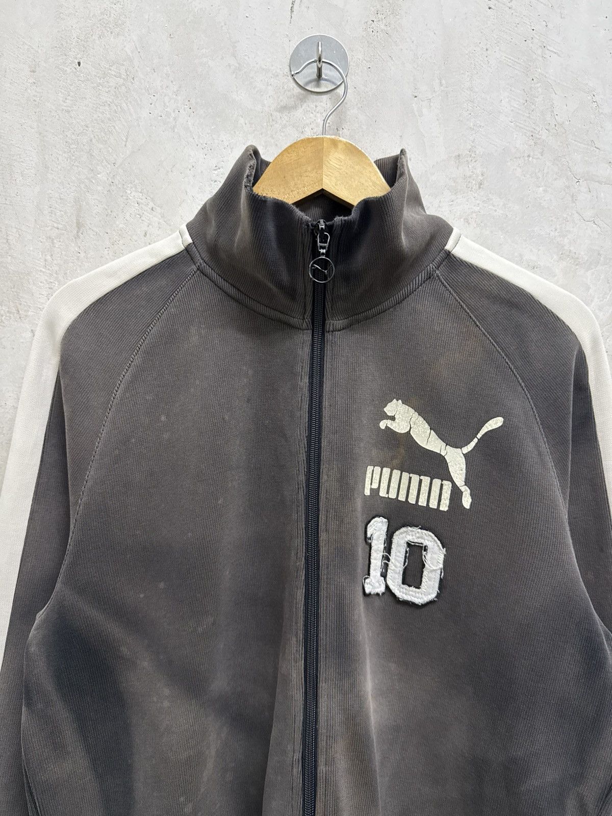 Puma Sun Faded 2000s Puma Zip Up Sweater Size US L / EU 52-54 / 3 - 2 Thumbnail