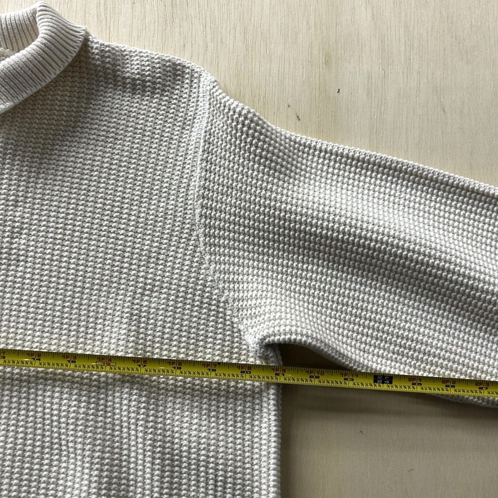 Vintage VINTAGE Blq & Company Sweater Womens One Size White Women Collared Waffle Knit Pullover Size ONE SIZE - 6 Thumbnail