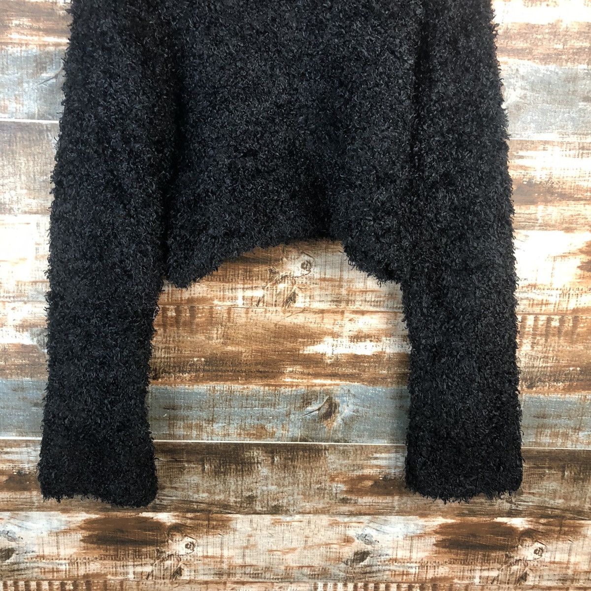 Japanese Brand DL Revlon Newyork Black Mohair Knitwear #C035 Size L / US 10 / IT 46 - 13 Thumbnail