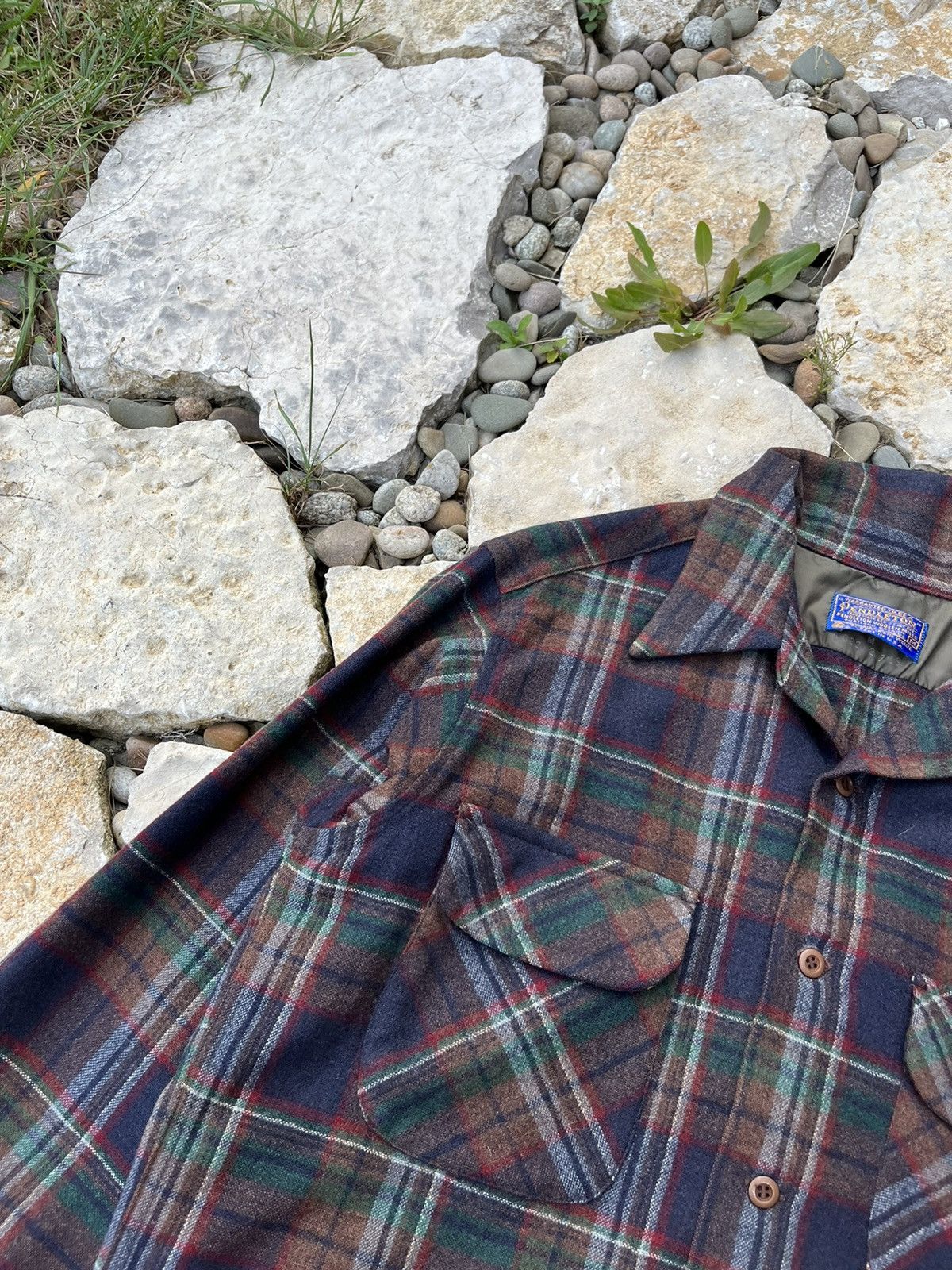 Flannel × Pendleton × Vintage Vintage 60s Pendleton wool flannel shirt plaid checked jacke Size US M / EU 48-50 / 2 - 13 Thumbnail