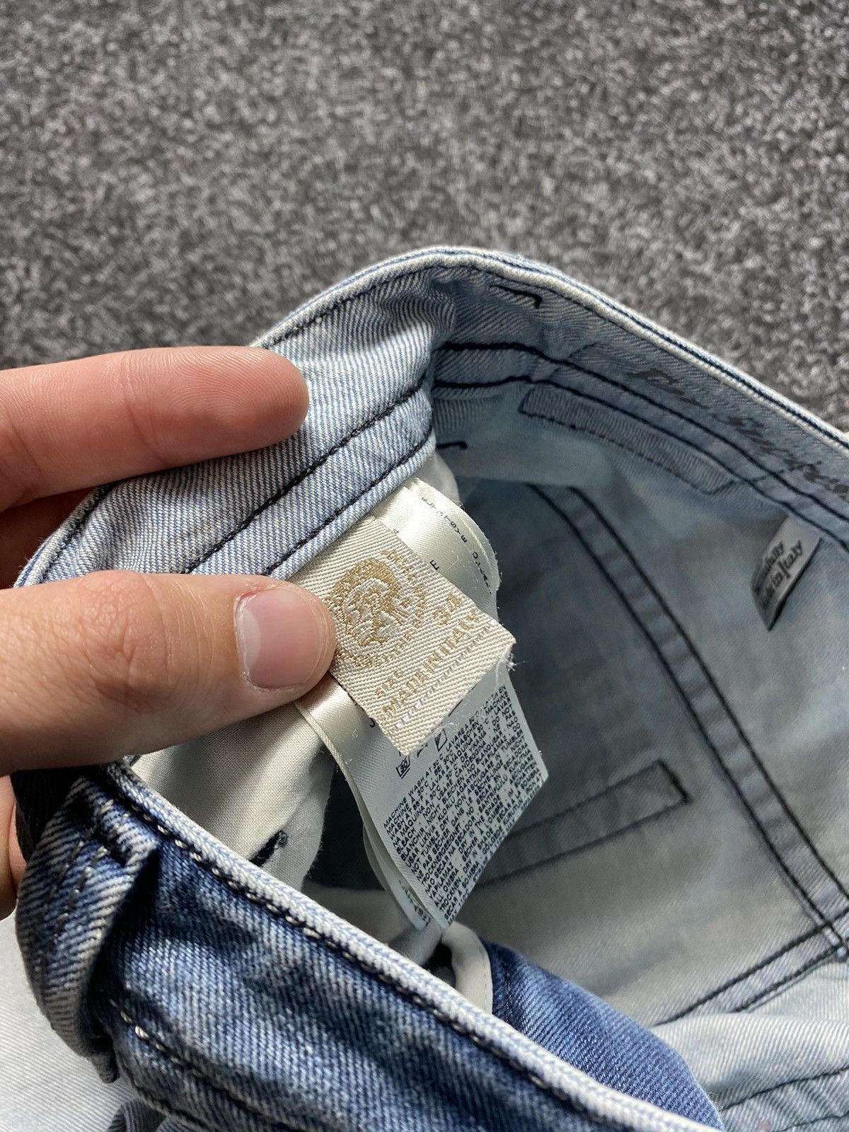 Diesel × Japanese Brand 🔥Diesel Washed Blue White Opium Punk Distressed Jeans Owens Size US 34 / EU 50 - 6 Thumbnail