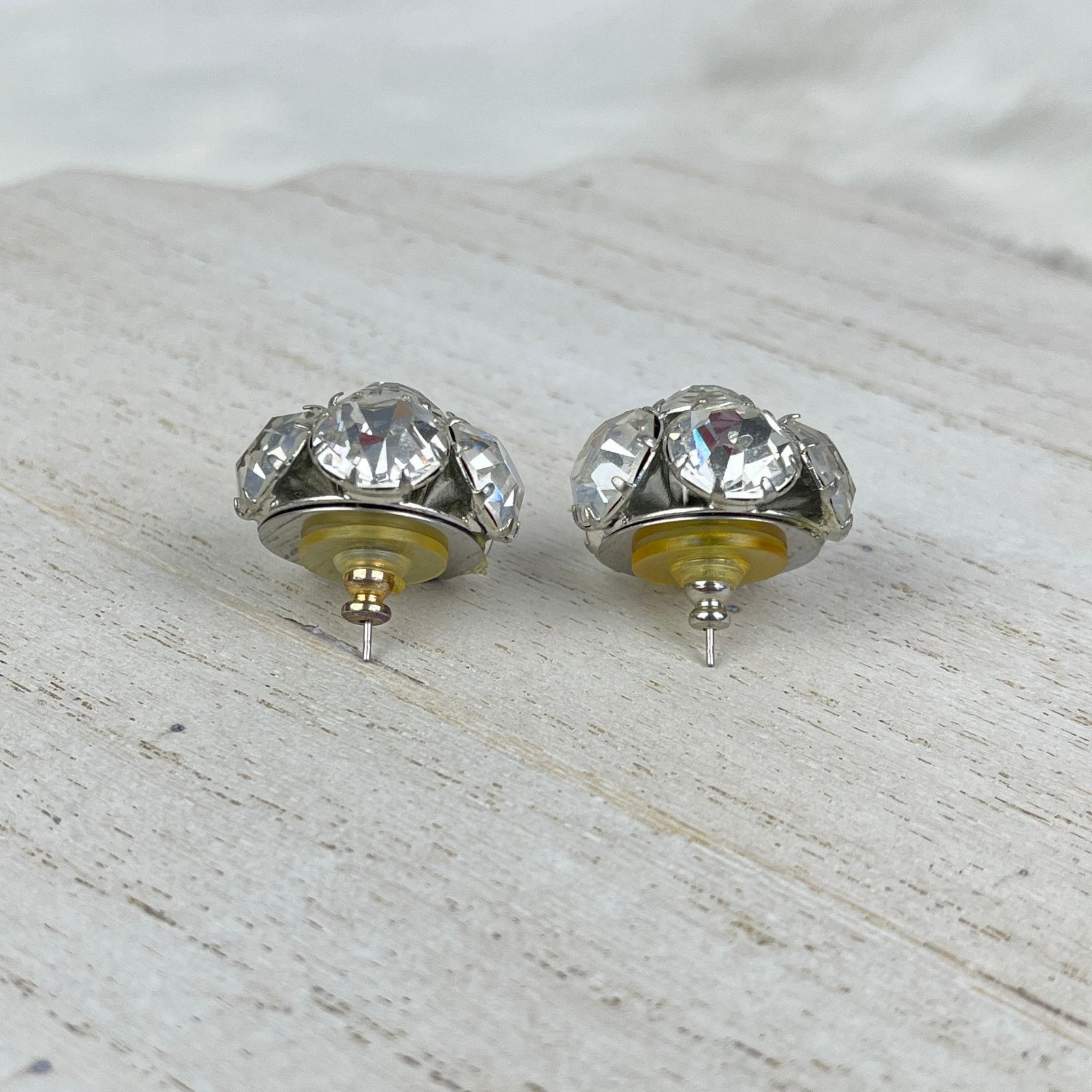 Vintage VTG 80’s CC Courtenay Crystal Star Ball Earrings Rhinestone Size ONE SIZE - 3 Thumbnail