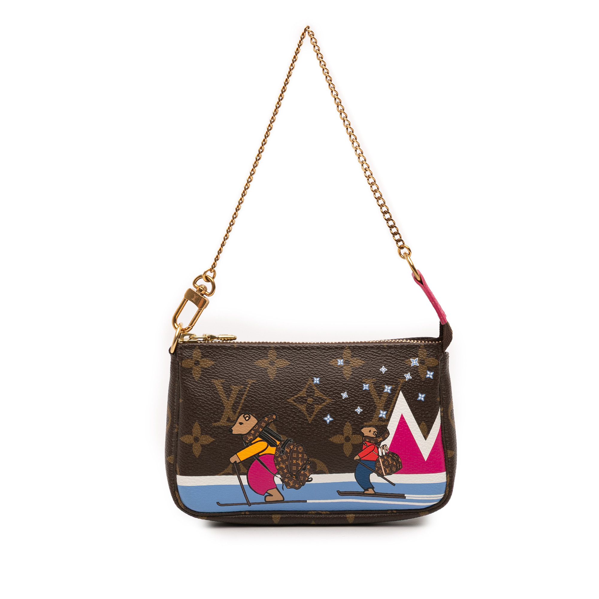 Louis Vuitton Louis Vuitton Monogram Christmas Animation Bears on Skis Mini Pochette Accessoires Size ONE SIZE - 1 Thumbnail