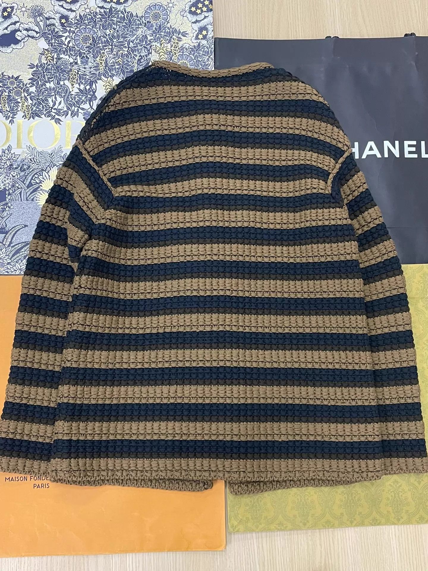 Chanel Chanel Station Series Brown & Black Stripe Jacket 40 Size M / US 6-8 / IT 42-44 - 3 Thumbnail