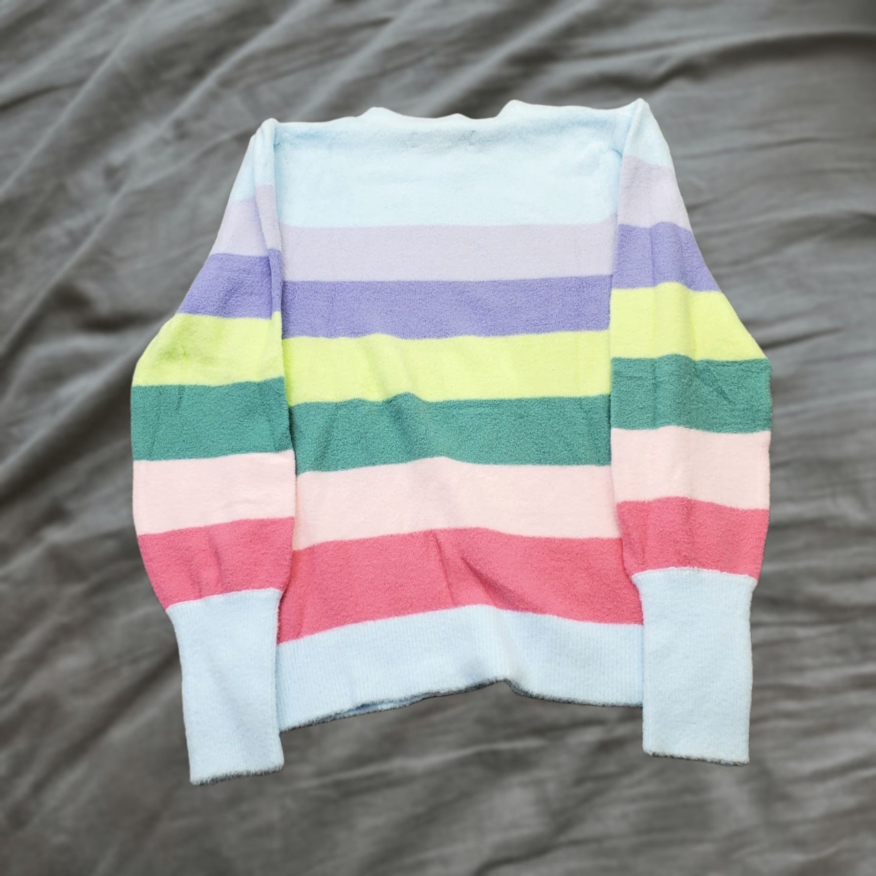 Loft LOFT Sweater Womens M Multicolor Striped Raglan Sleeve Crew Neck Pullover Size M / US 6-8 / IT 42-44 - 1 Thumbnail