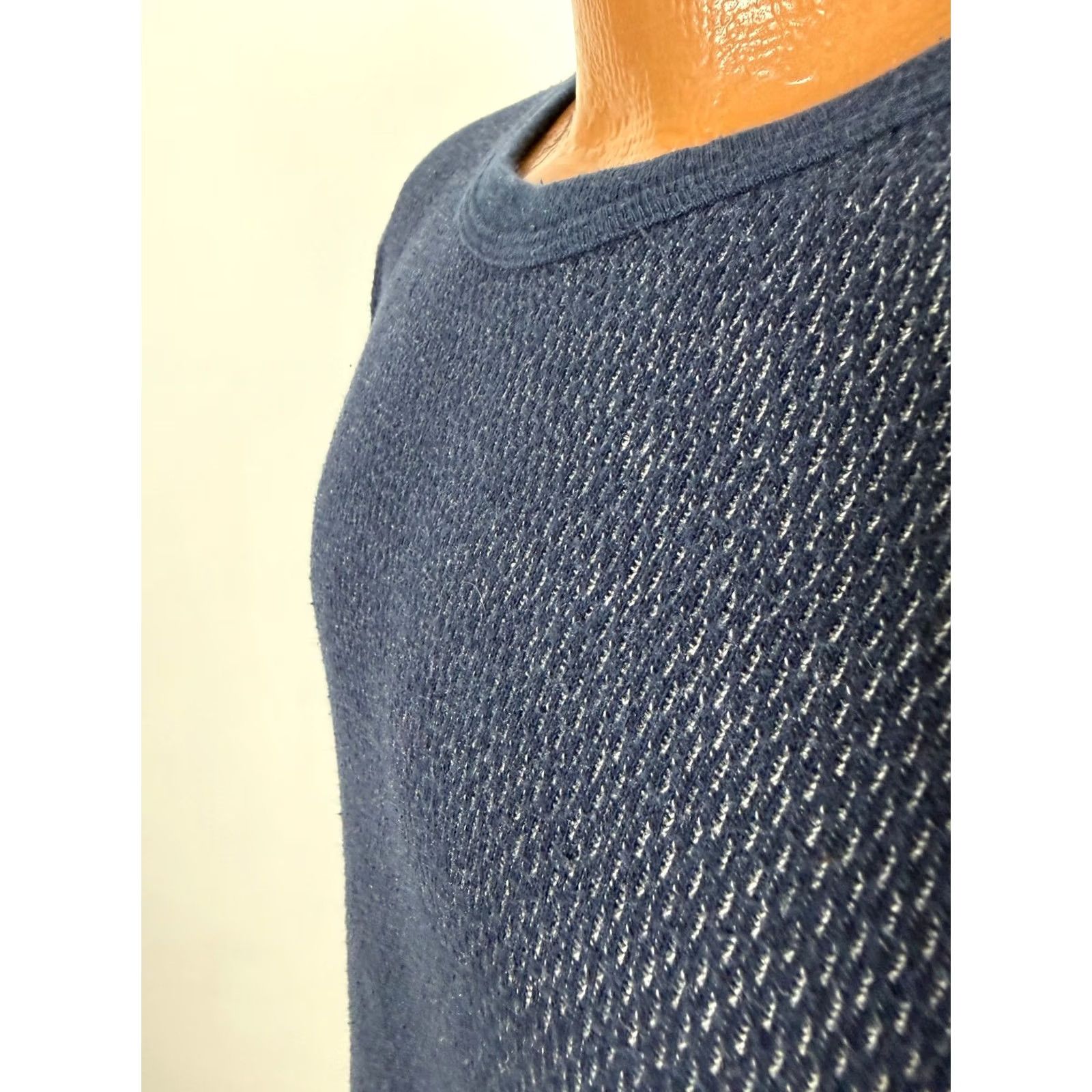 Layer 8 VINTAGE Morgan Mills Waffle-Knit Shirt Men L Navy Thermal Indoor Outdoors 90s Grunge Outdoor Pale Blue Mens XL? Size US L / EU 52-54 / 3 - 5 Thumbnail