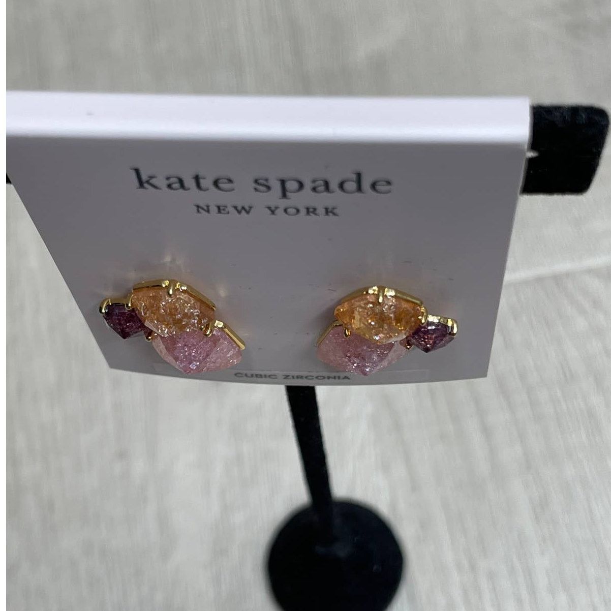 Kate Spade Kate Spade Cubic Zirconia Trio Stone Cluster Stud Earrings Size ONE SIZE - 6 Thumbnail
