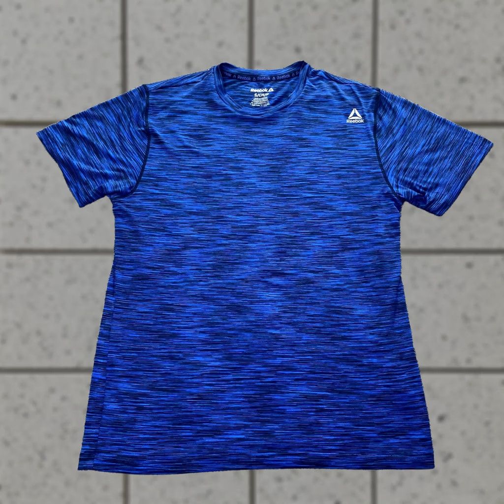 Reebok Reebok Shirt Mens S Blue Heather Short Sleeve Performance Lightweight Athletic Size US S / EU 44-46 / 1 - 1 Thumbnail