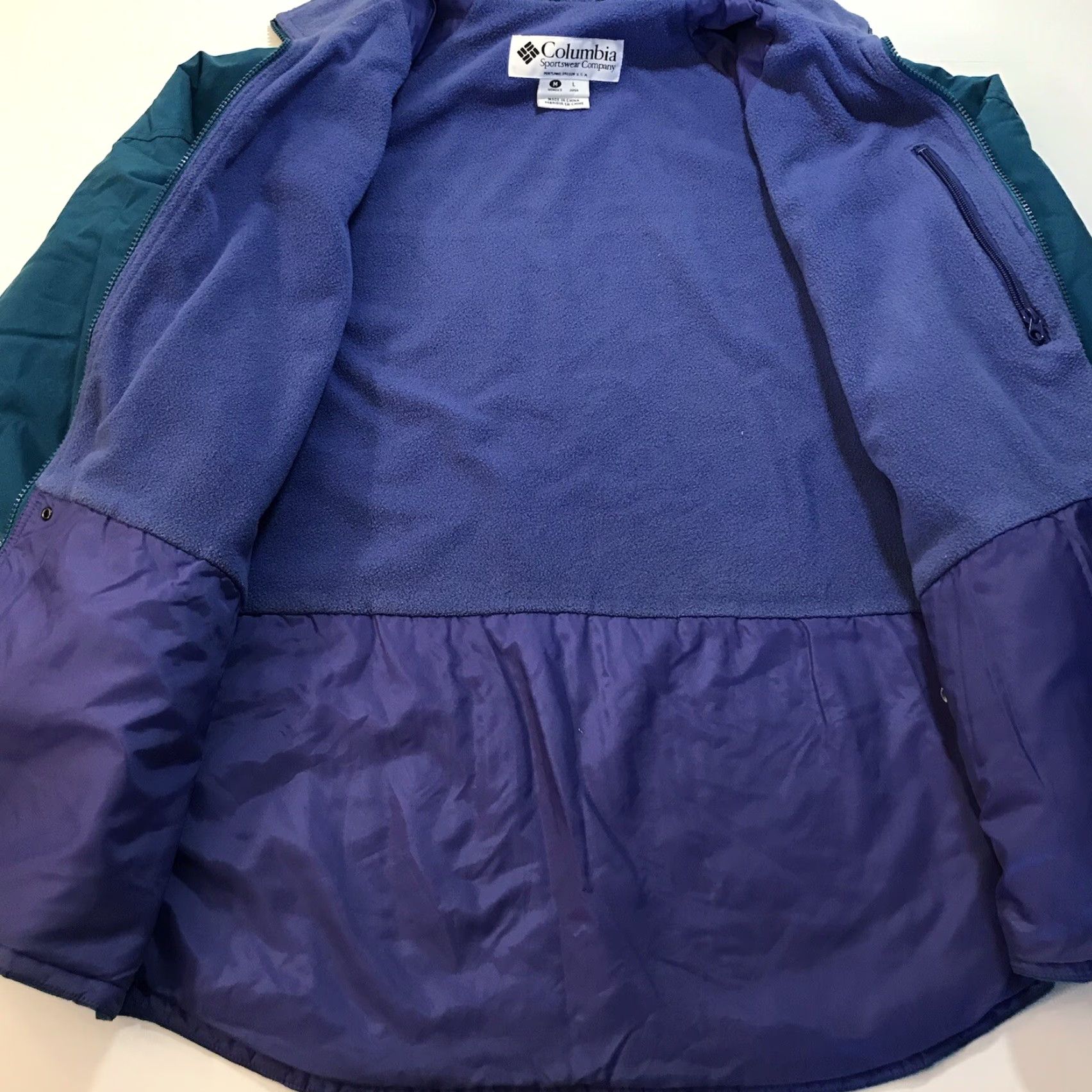 Vintage VINTAGE Columbia Parka Women L Blue Fleece Lined Jacket 3-in-1 Ski Winter Full Zip Size L / US 10 / IT 46 - 4 Thumbnail
