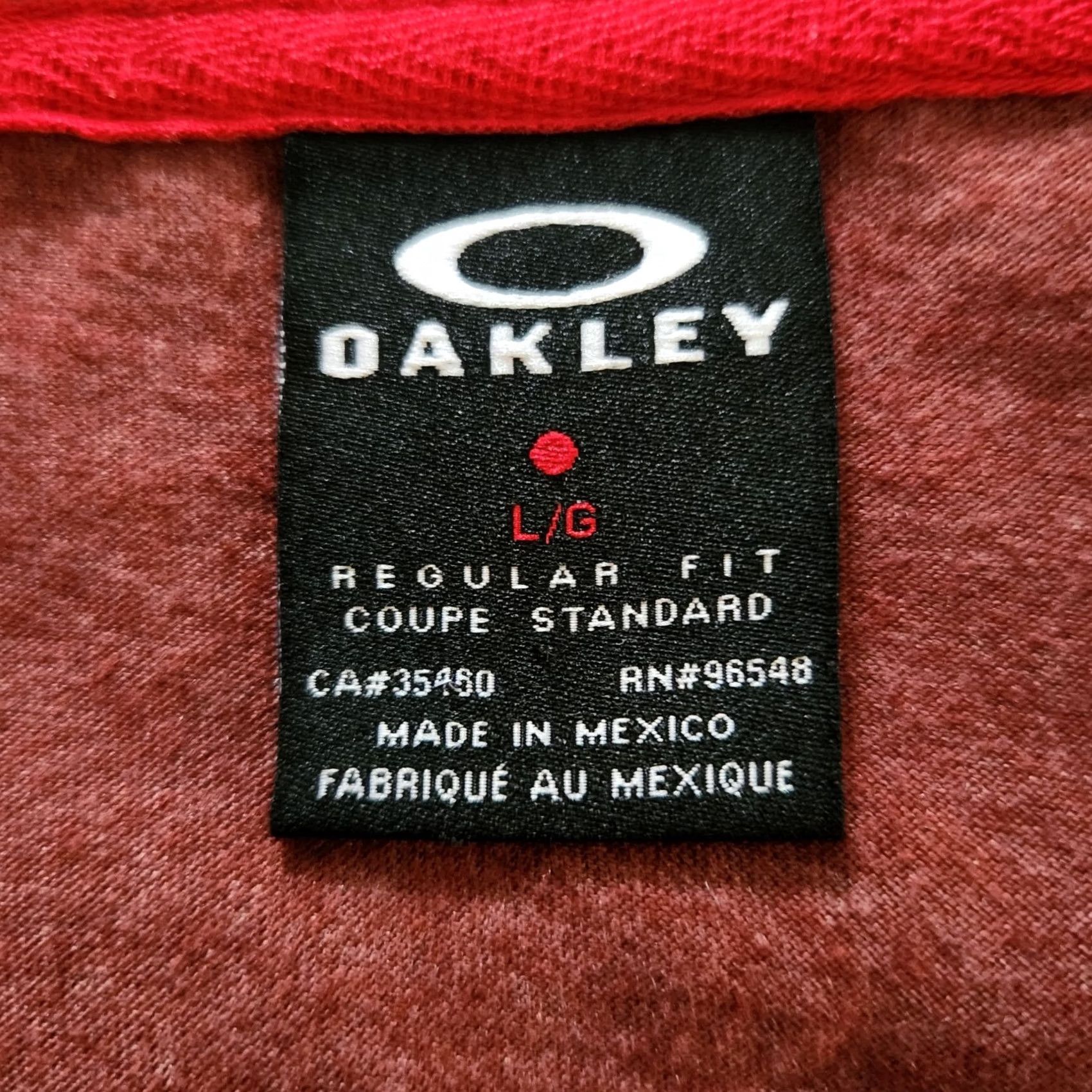 Oakley Oakley Henley Long Sleeve Shirt Mens Large Burnt Orange Stretch Lightweight Size US L / EU 52-54 / 3 - 8 Thumbnail
