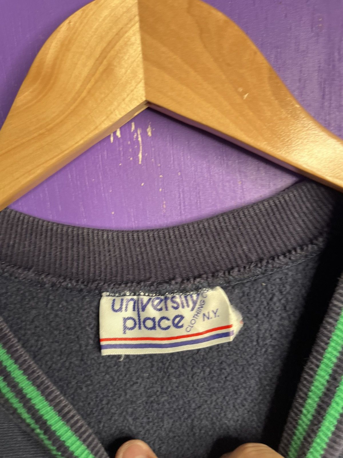 Vintage Vintage 90s Notre dame ringer logo crewneck Size US L / EU 52-54 / 3 - 4 Thumbnail