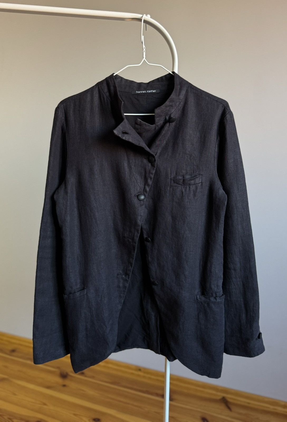 hannes roether Hannes Roether Avant Garde Linen Blazer Coat Large Women Size L / US 10 / IT 46 - 7 Thumbnail