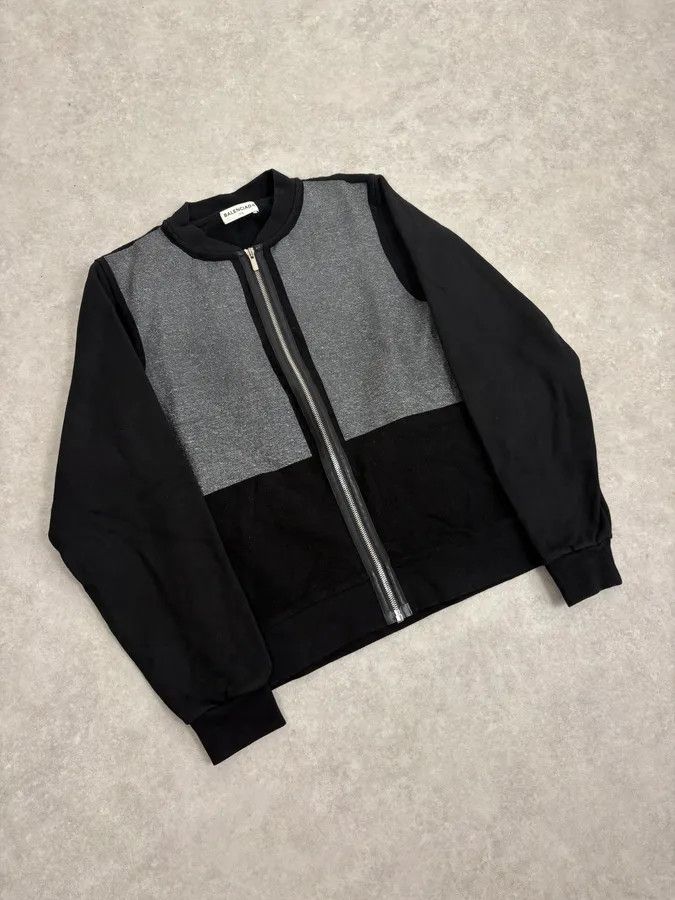 Balenciaga AW2014 Balenciaga Grey & Black Zip-up Sweater Size US S / EU 44-46 / 1 - 4 Thumbnail